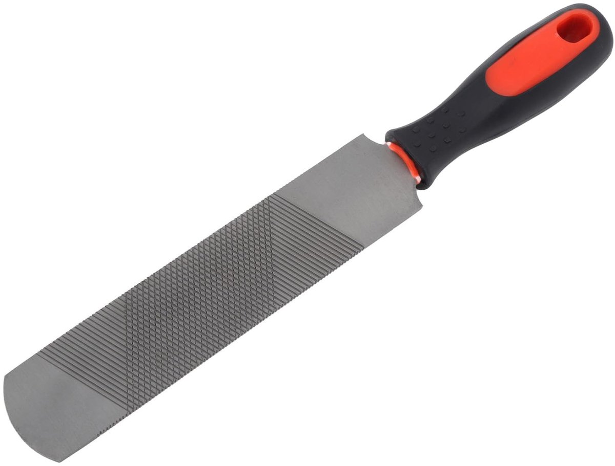 Dailygoods- Hoefrasp 8 Inch - Dubbelzijdig - Koolstofstaal - Rubber Handvat - Trimmen Gereedschap - Geschikt voor Paard/Geit/Koe/Ezel - Hoefvijl