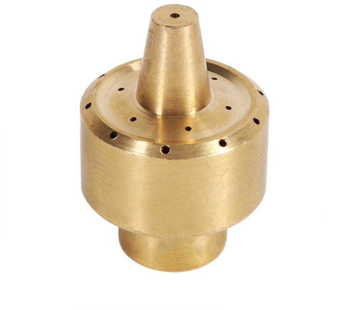 Dailygoods- Spuitmondstuk messing - Watermondstuk 1/4" - Fonteinaccessoires - Sprinkler 0,64 cm - Poreus strooimondstuk - Geschikt voor vijvers - Fonteinsproeier