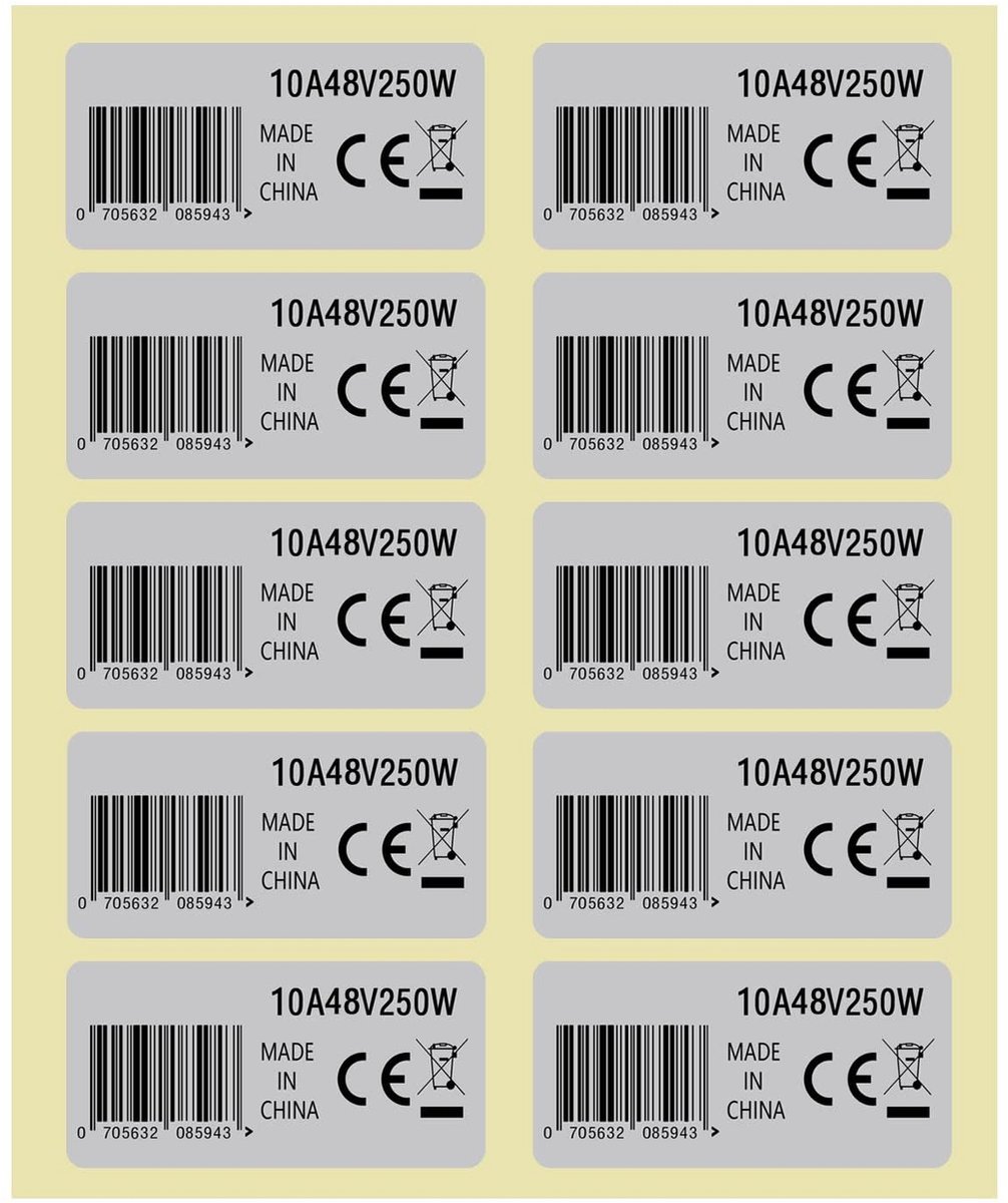 Dailygoods - Mid Drive Motor Sticker - Waterdicht - Zilver - CE Label - 10 stuks - Geschikt voor BBS02B BBS01