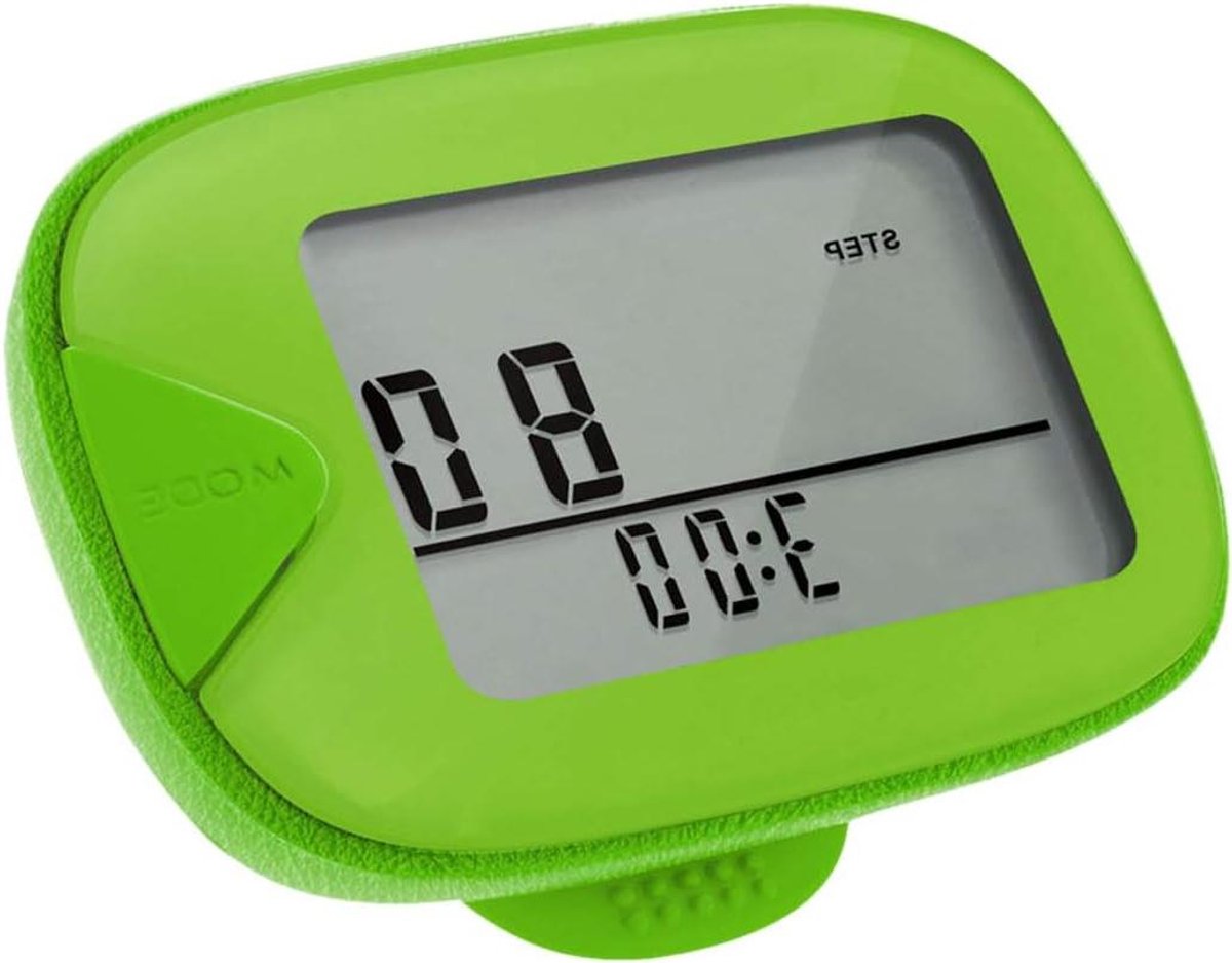 Wandel Pedometer - Stappenteller Kalorieënteller - Fitness Bijhouden - 7 Dagen Geheugen - 6.5 x 5 x 3.4 cm - Zwart
