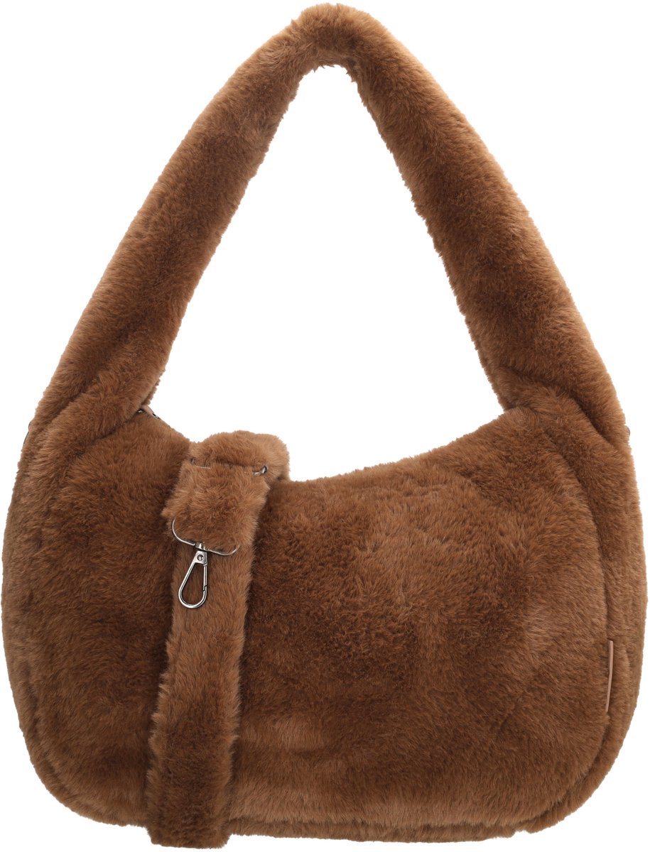 Beagles Barakaldo Schoudertas - Bontlook - Afneembare Schouderband - Handtas - Ritssluiting - Dames Tas - Crossbody - Mokka