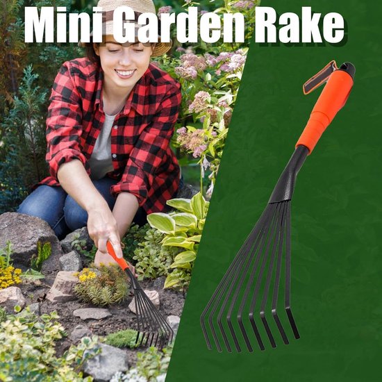 Kleine Tuinhark - Bodemfrees - Grond Losmaken - Ergonomische Handgreep - 12.9 cm - Negen Klauwen — afbeelding 4