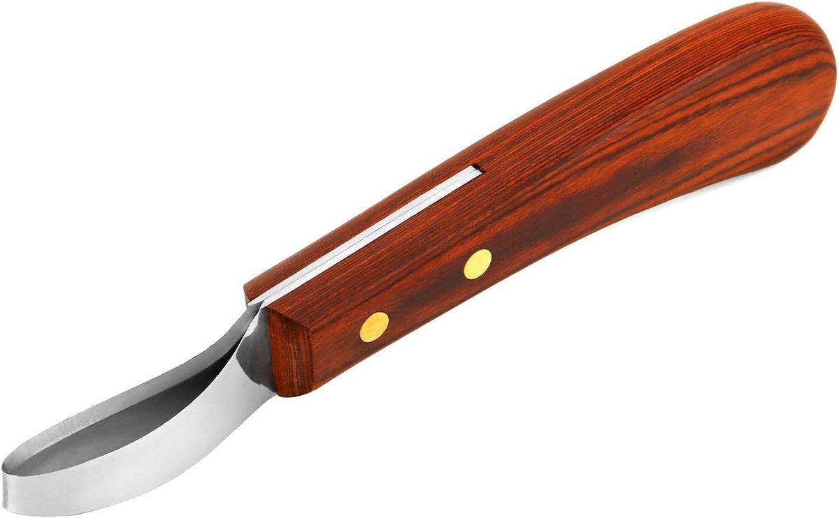 Premium roestvrijstalen hoefmes met handgreep, lusmes, hoefmes, trimgereedschap voor paarden