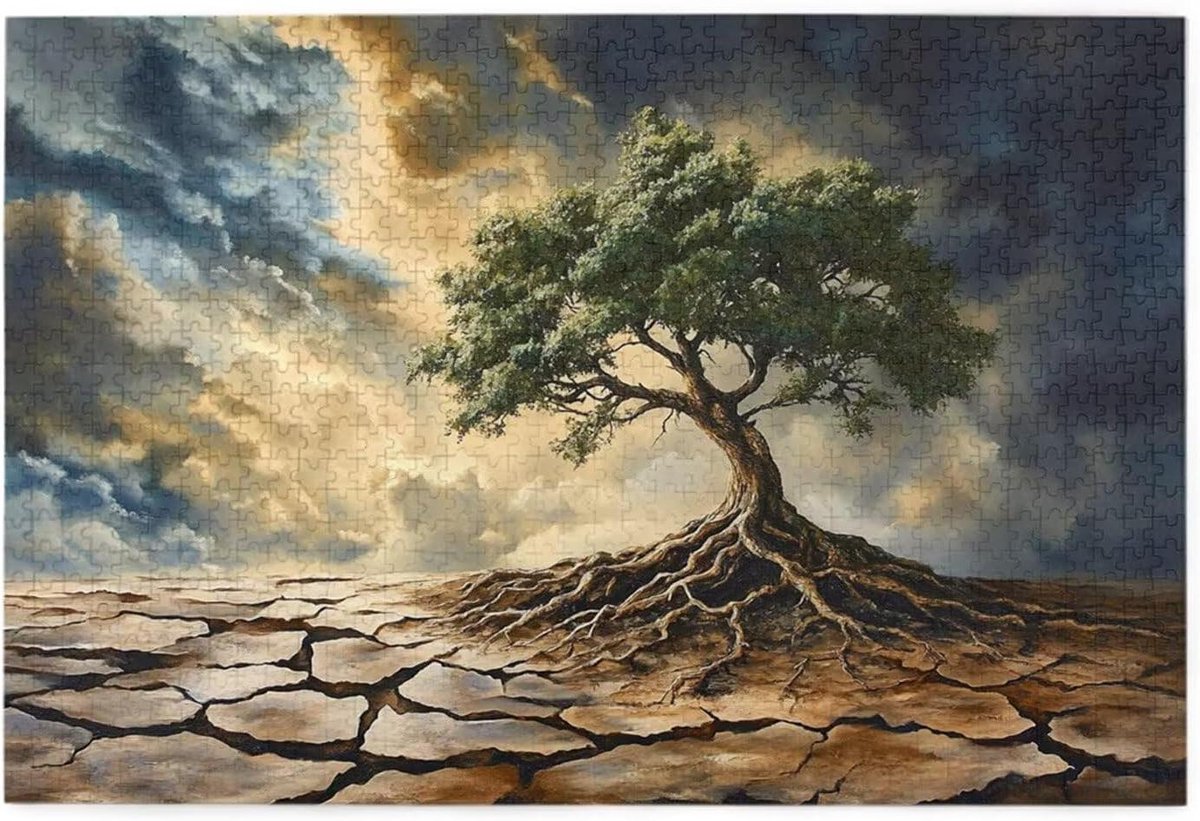 Houten Puzzel - 1000 Stukjes - Familie Spel - Met Poster - 75 x 50 cm - Gekleurd
