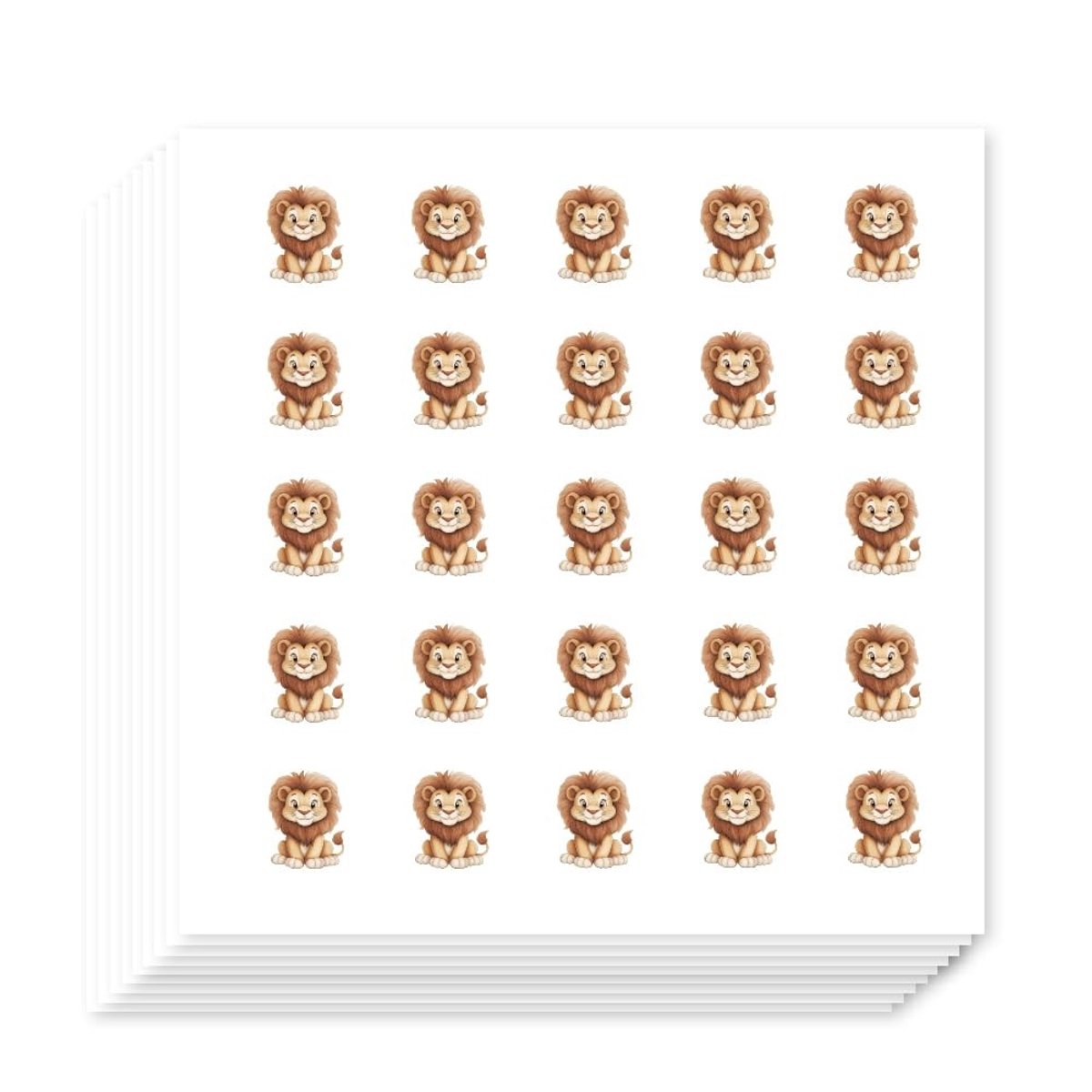Dailygoods- Planner Stickers 500 Stuks - Leeuw Stickers - Papieren Stickers - Plakboek Decoratie - Thema Feest Decor - Knutselen