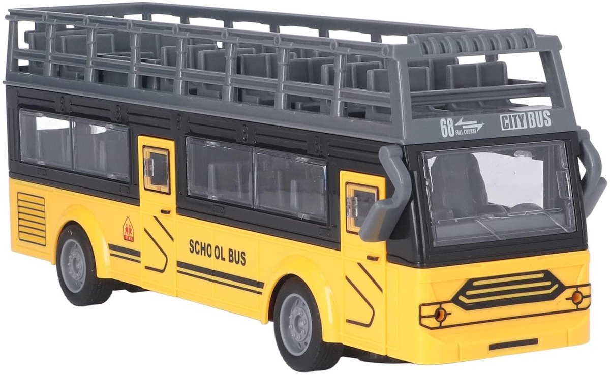 Dailygoods- Dubbeldekkerbus met Afstandsbediening - 4-kanaals RC Bestuurbare Auto - Anti-Collision Ontwerp - Veilige Openingsdeuren - Fijne Details - Stabiele Hydraulische Hendel - Rc Bus