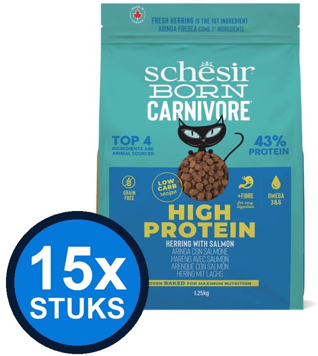 Schesir Schesir Born Carnivore kat dry kip&haring 255gr
