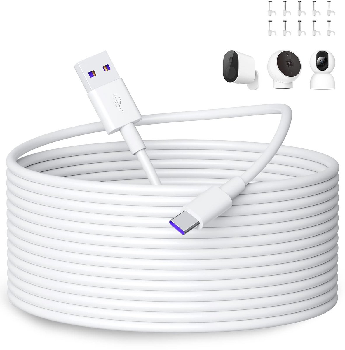 SolidKeus - USB C Kabel 10m voor Beveiligingscamera's