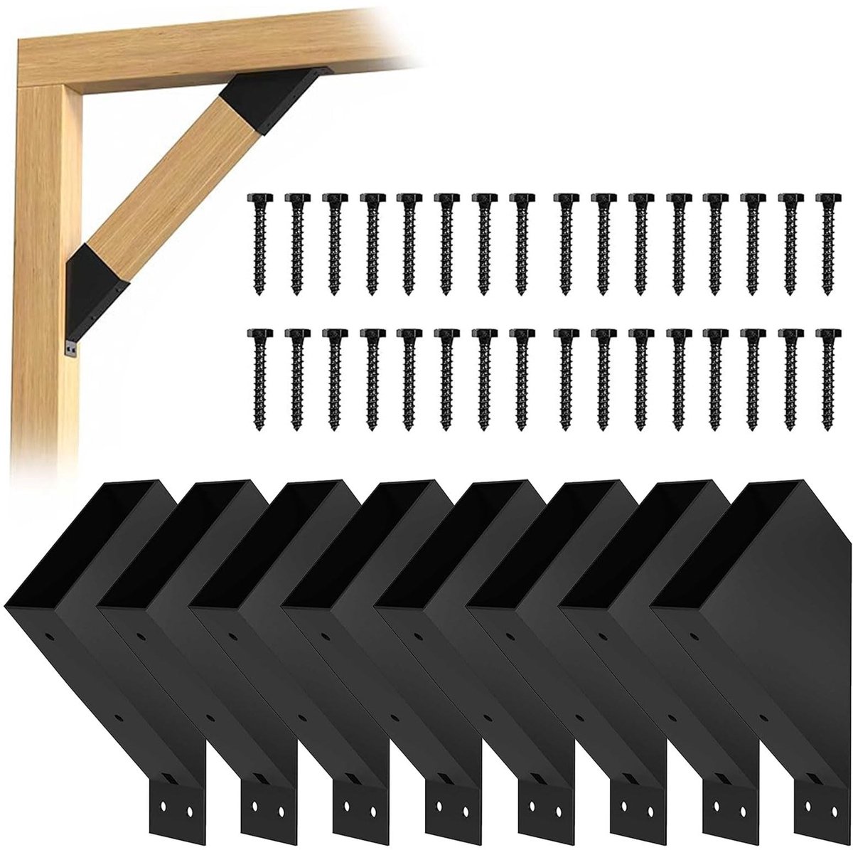 SolidKeus - Pergola Steunen voor DIY Gazebo's (Set van 8)