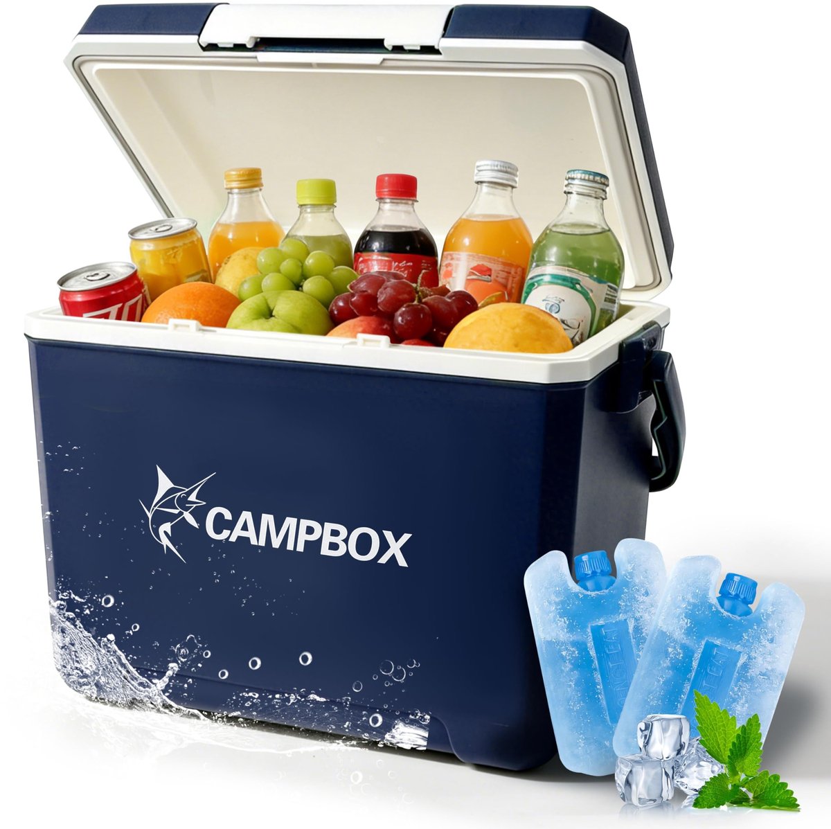 SolidKeus - Passive Cool Box 24L met 2 Koelers voor Camping en Picknick