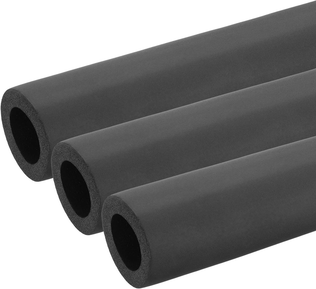 43mm (1 11/16 in) ID x 3.3ft x 0.5 Inch Pijpisolatie Schuimtube, 3 Stuks Pijpbedekking voor Handvat Grip en HVAC Airconditioners, Zwart