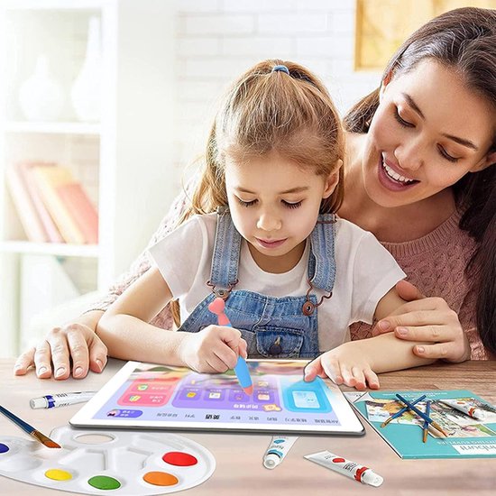 Set van 2 pennen voor Fire Tablet Kids, rubberen touchscreen-pen voor kinderen, compatibel met alle mobiele telefoons en tablets zoals iPhone iPad, Fire HD Kids tablet, schakelaar, kindersmartwatch — afbeelding 4