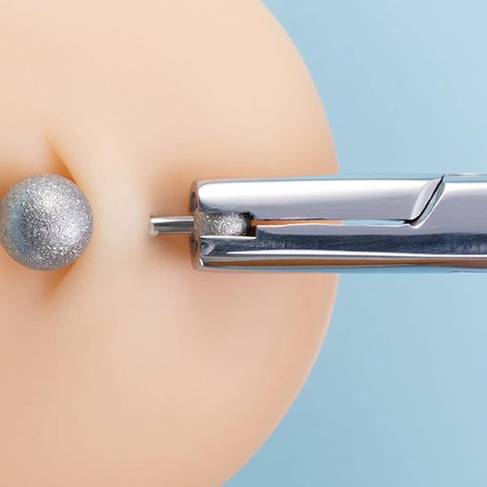 Tang, knutseltang, piercing tang voor balletjes, 13 cm lengte. Voor openingen van 3 mm. Beschikt over een zeer sterke grip, ideaal voor sieraden, kralen en — afbeelding 3