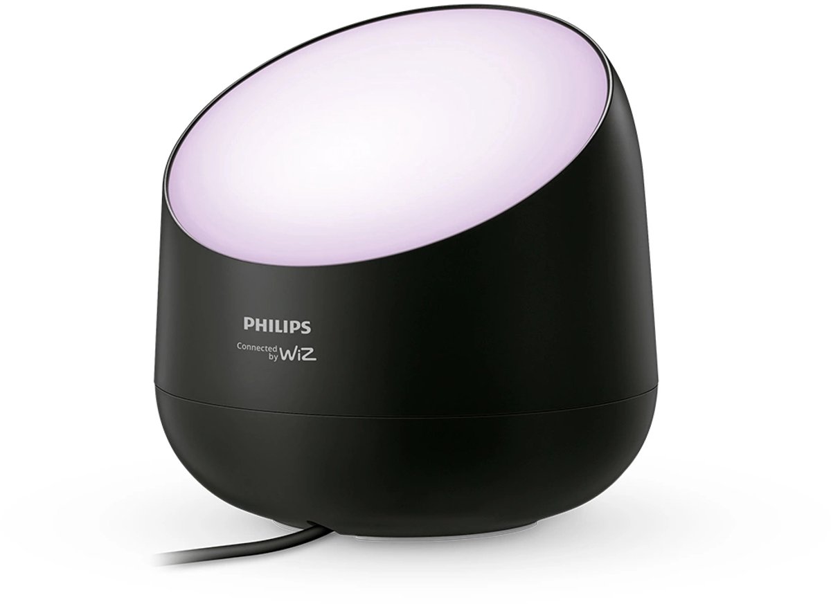 Philips Smart Lighting - Squire Lite Tafellamp - Gekleurd en instelbaar wit licht - Muzieksynchronisatie - Wall washer - Zwart - Werkt met de WiZ app - Wifi thumbnail 2