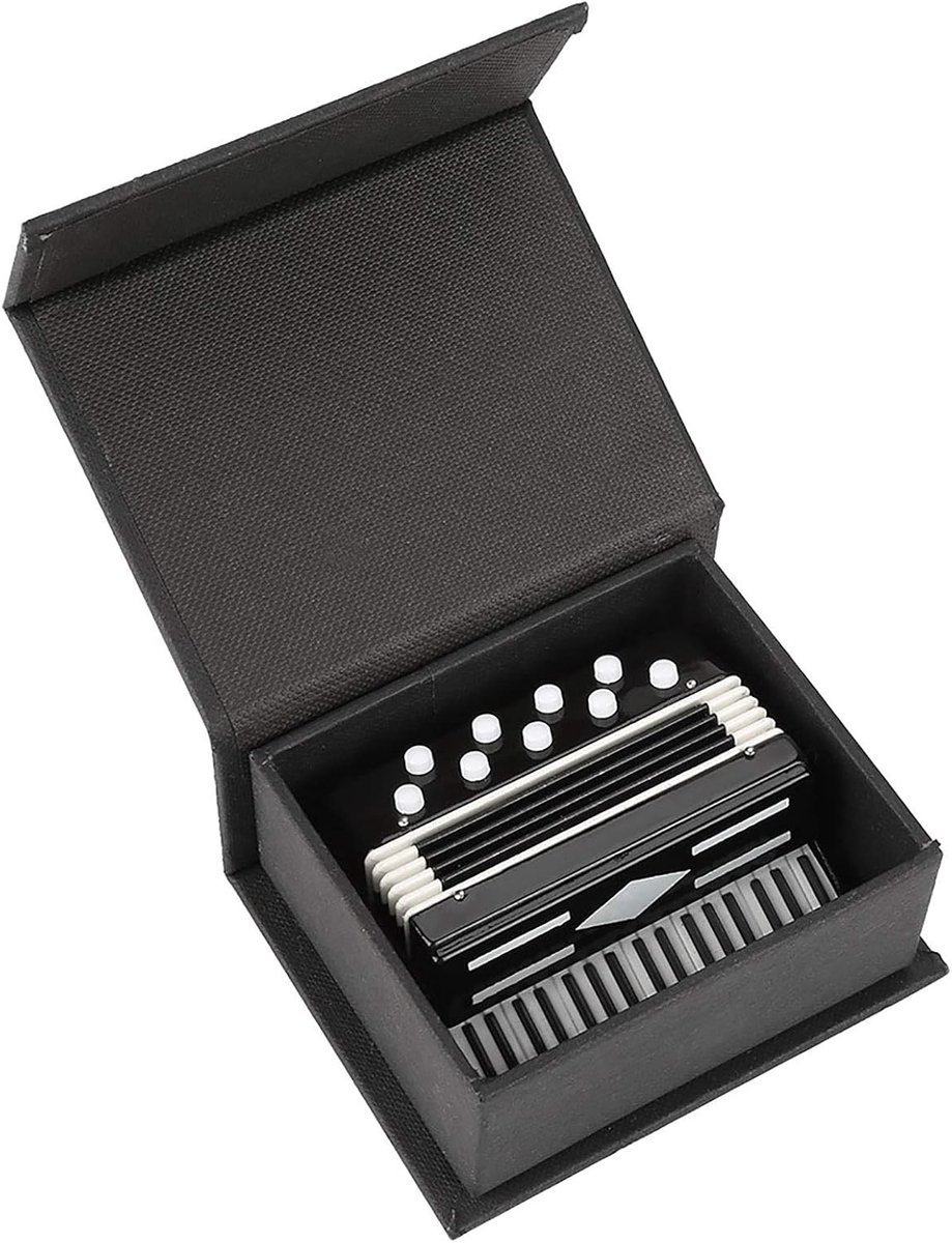 Accordeon Model Metalen Accordeon Model 14 cm Poppenhuis Muziekinstrument Kleine Ambachtelijke Ornamenten voor Ambacht Thuis Koffiehuis Ornament