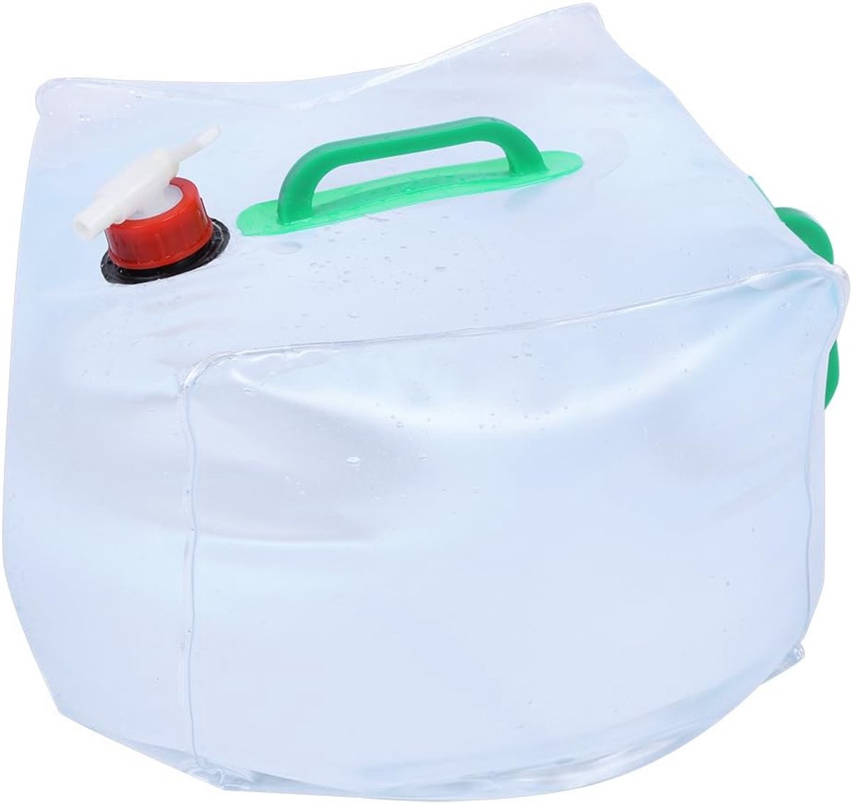 20L/10L Capaciteit Opvouwbare Draagbare Waterdraagtas -Voedselkwaliteit PVC -Outdoor Inklapbaar Transparante Drinkwaterzak Auto Watervervoerder Container voor Camping/Climbing/Picnic/Survival