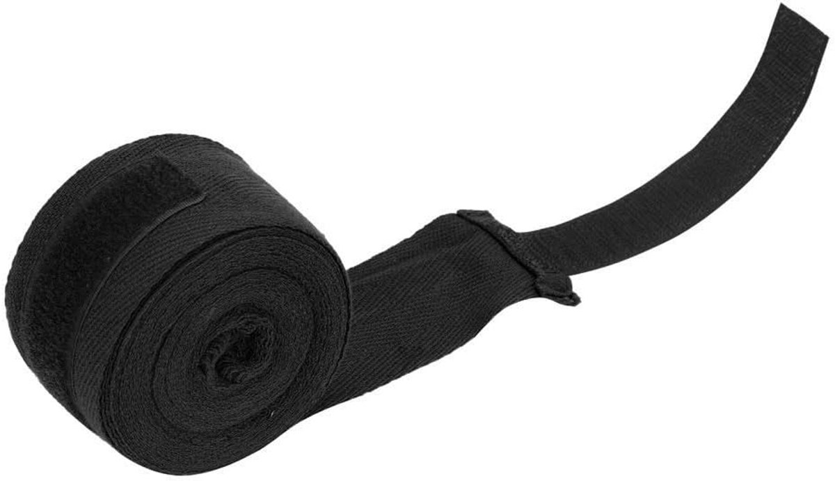 Boksbandages voor dames en heren, 2,5 m/4 m, polsbandages, boksen, vechtsport, bandages voor kinderen, elastische handbandages, boksen, fitness, boksbandage voor MMA Thaise kickboksen, zwart/rood/wit