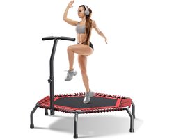 'Wonlink Rebounder trampoline voor volwassenen met bungeekoorden, oefenrebounder voor volwassenen, voor volwassenen binnen en buiten, maximale belasting 450 kg
