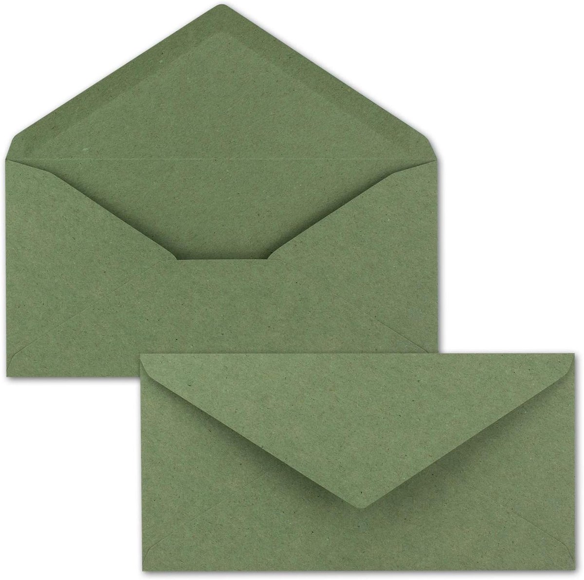 Kraftpapieren Enveloppen - Vintage Enveloppen Groene Enveloppen - Uitnodigingen Versturen - Gerecycled Papier - DIN lang - Groen