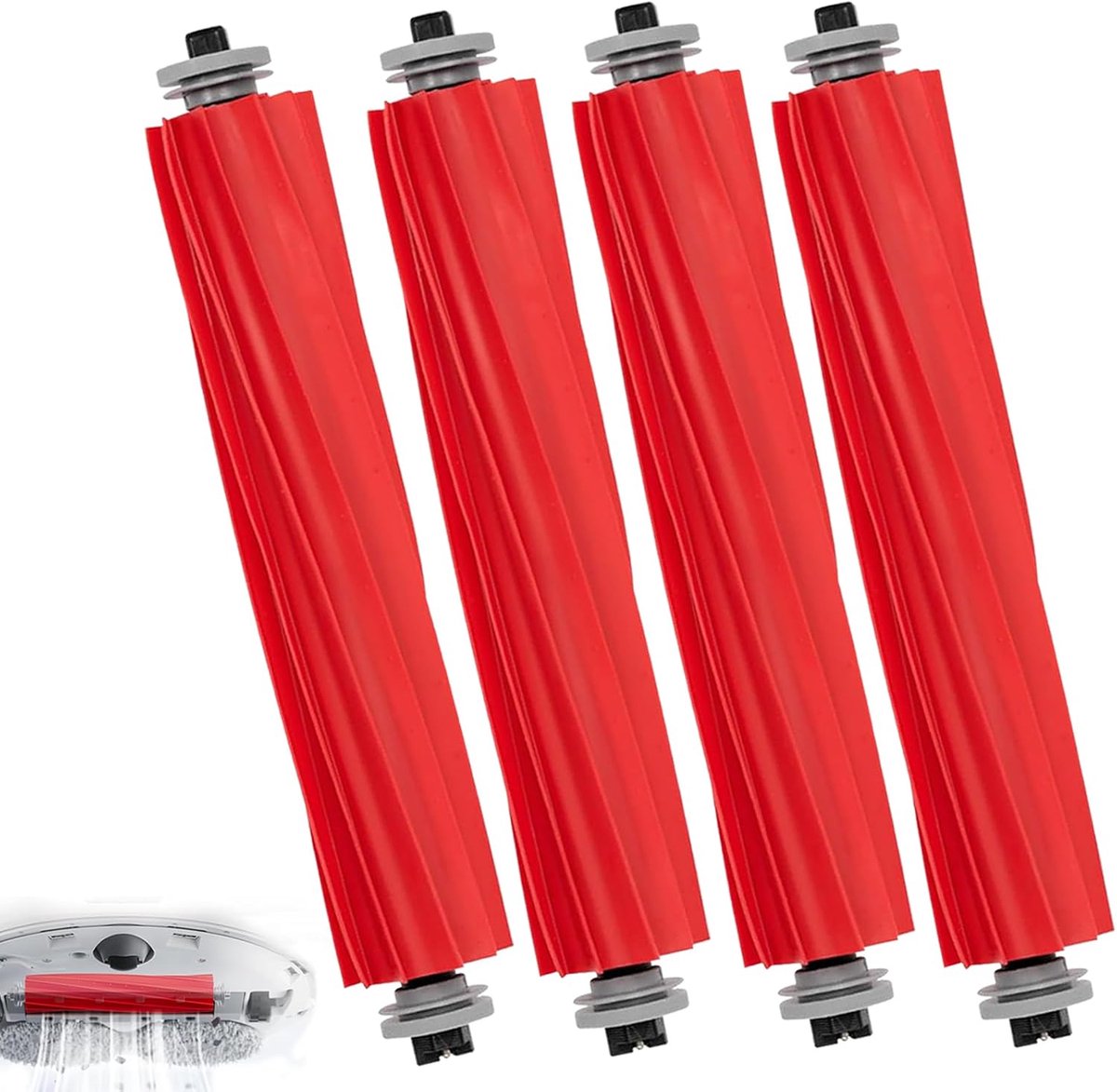4 stuks hoofdborstel, accessoire borstel voor Roborock S7/S7 MaxV/S7 MaxV Ultra