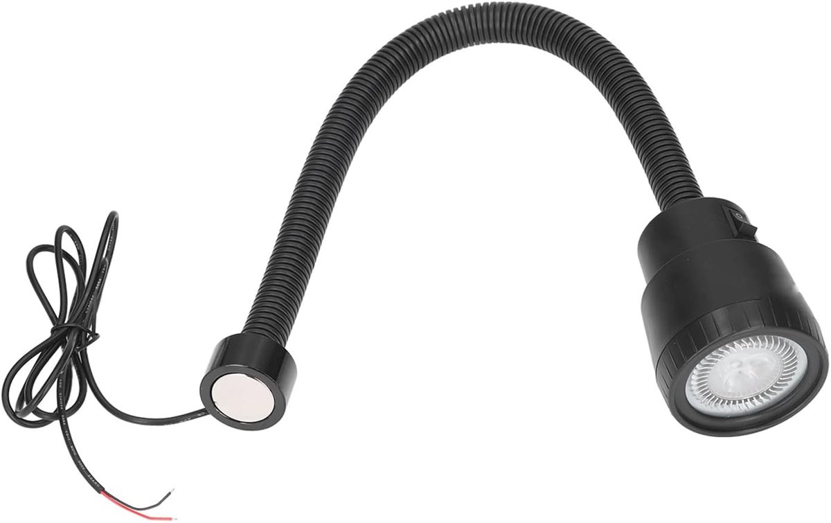 Universele flexibele zwanenhalsslang Wit licht 3W LED-werklamp met magnetische voet 24V