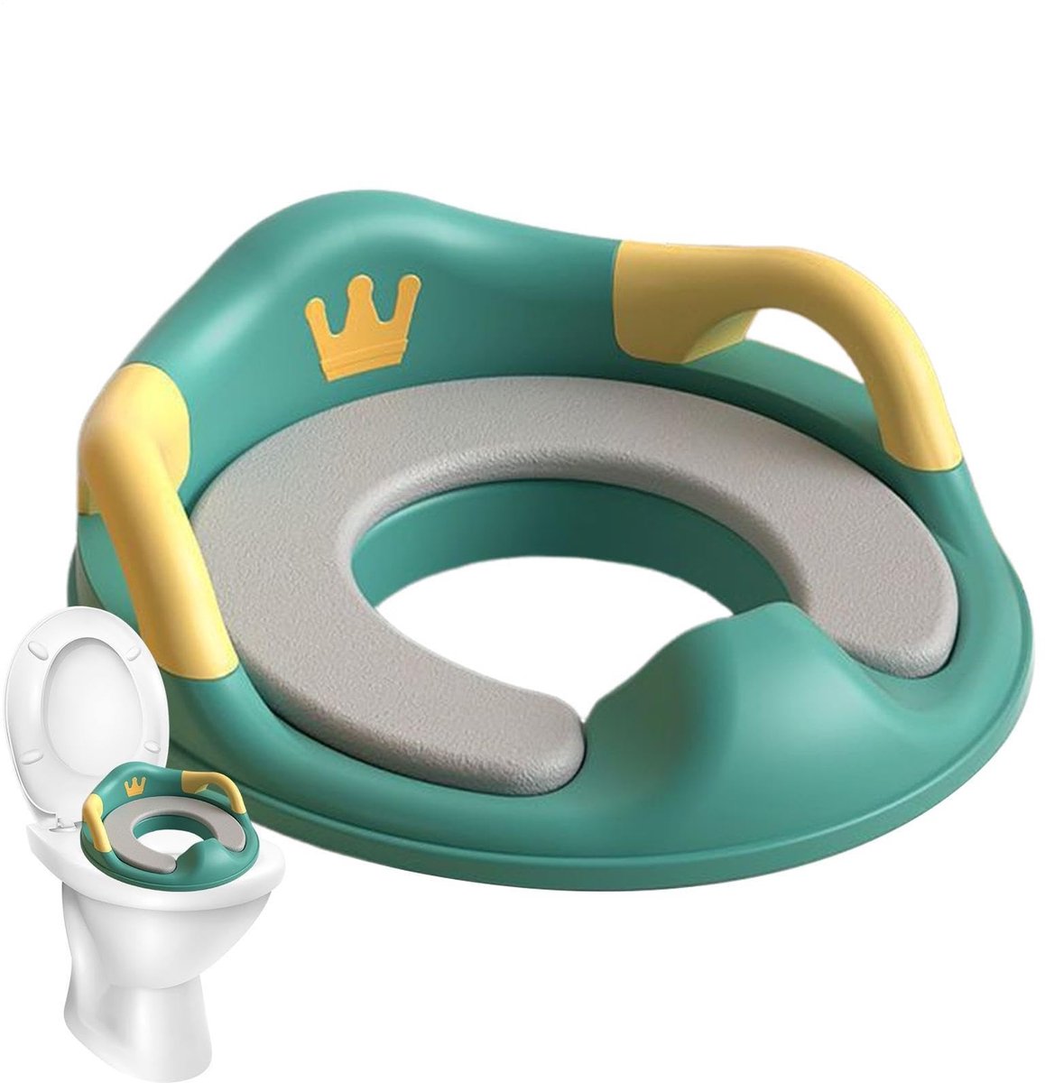 Elzusha - Kindertoiletbril met Antislipmat en Handgrepen