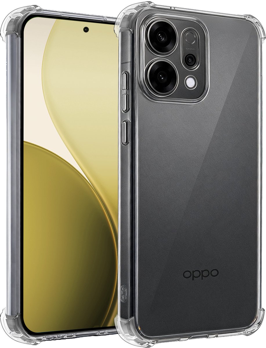 Hoesje - Geschikt voor Oppo Reno 14 - Sterk & Shockproof - Siliconen Case - Back Cover - Telefoon Hoes Shock Proof - Telefoonhoesjes - Transparant