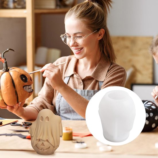 Mallen, 1 Stuk 3D Halloween Mallen Epoxy Hars Gieten Kaars Maken Mallen Voor Halloween Home Decor — afbeelding 3
