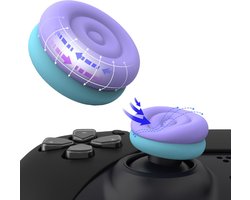 Duimgrepen voor ps5 voor ps4,Thumbs Cushion Caps voor Xbox Series X/S,Thumbstick Grips Cover voor Xbox One,Elite Series 2,Duim Grip Caps voor Switch Pro Controller - Licht Paars & Aqua Blauw