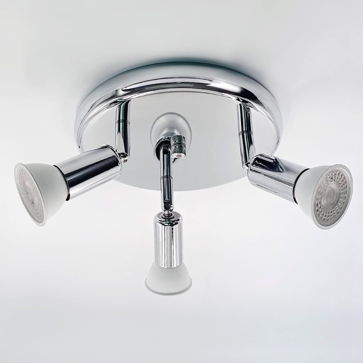 5W Plafondlamp Led GU10,3 koppen Keukenlamp Draaibaar,Koel wit 6000k Verstelbaar Wandlamp,430LM Led Plafondspot,voor gang galerij keuken slaapkamer kantoor koffieshop