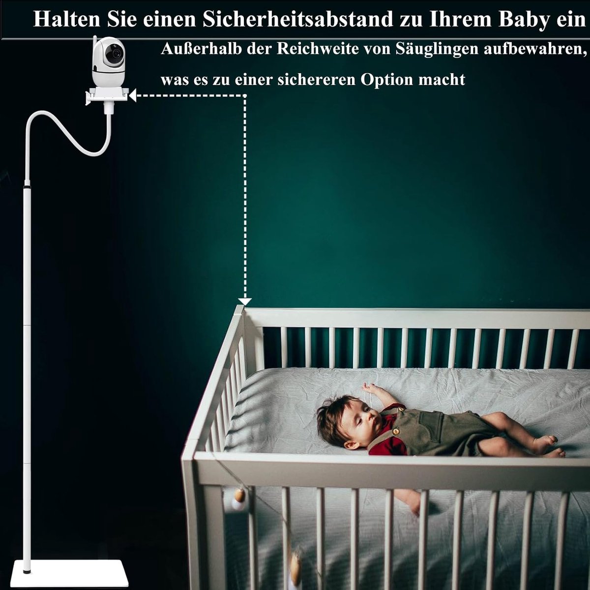 Standaard Houder voor GHB, Philips Avent SCD923/26, SCD843/26, momcozy, Blemil, HelloBaby, Jeeber, BOIFUN 6T / Camera Flexibele Vloer Multifunctionele Standaard Babyfoon Houder Mount