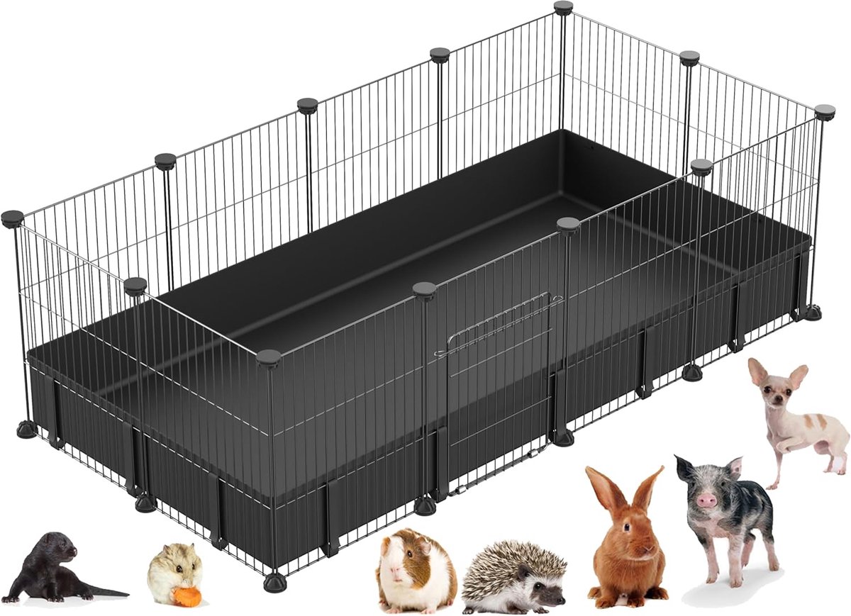 Kleine dieren box, huisdier box met waterdichte mat, konijn, cavia, puppy, box, binnen en buiten draagbaar 30x38 12 stuks
