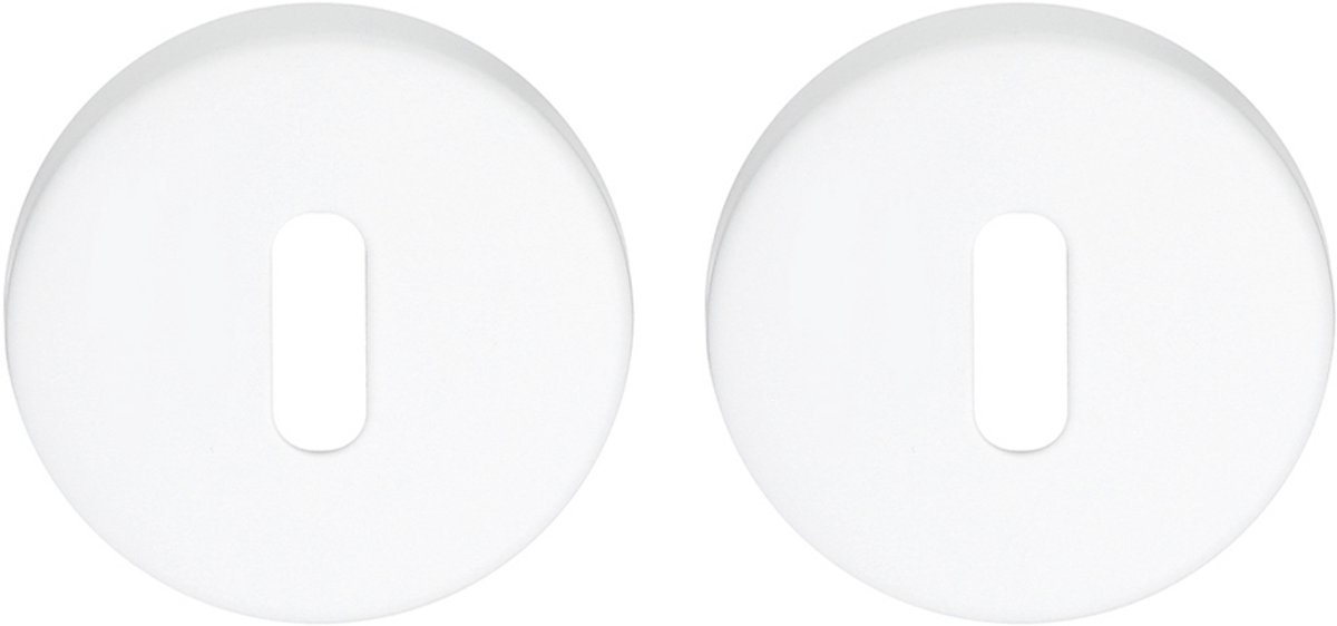 Sleutelrozet rond 54,8x8,8 mm mat wit PVD gecoat