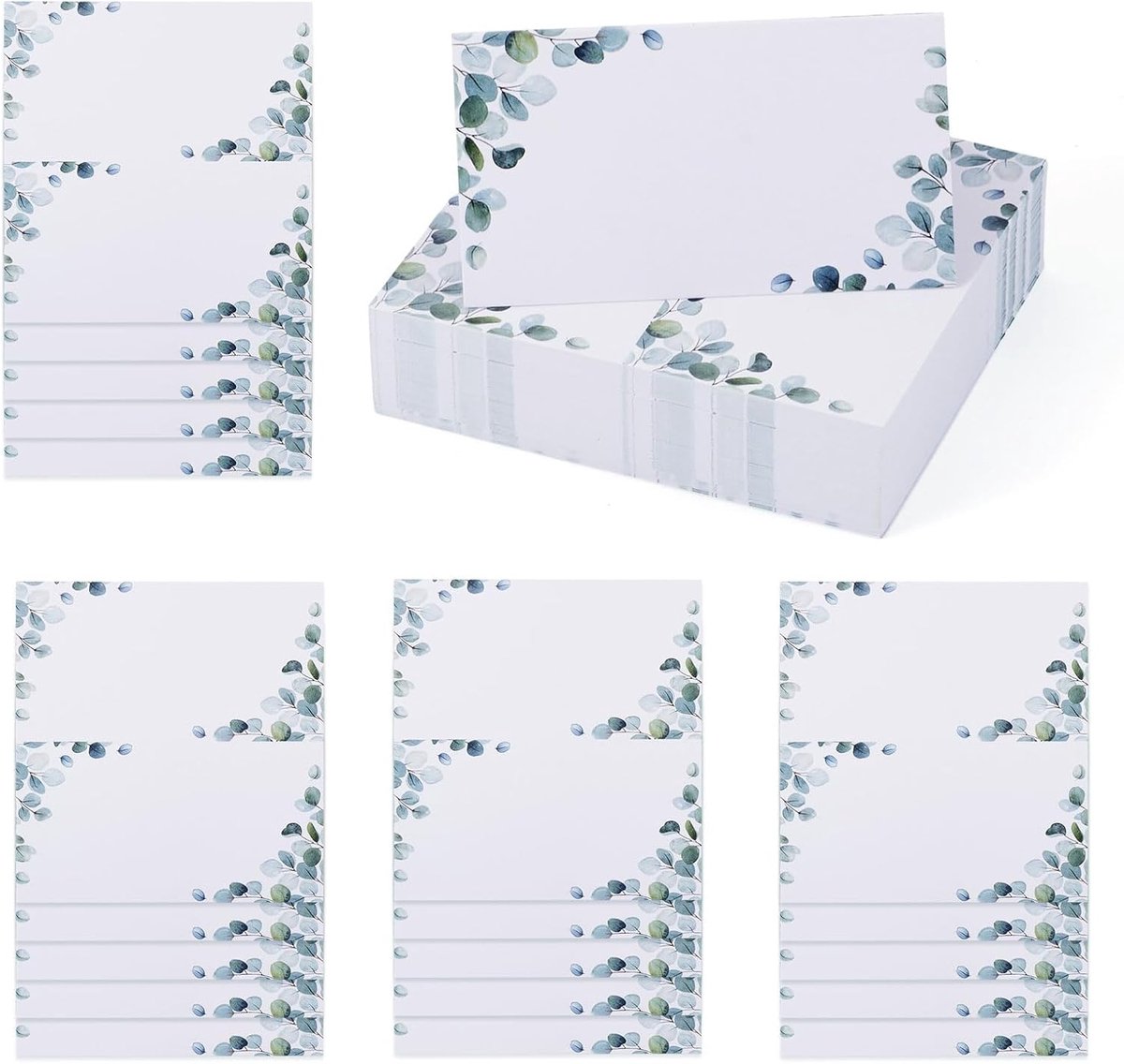 80 stuks donkerzeegroen plaatskaarten papier naamkaarten rechthoek papier tafel plaats kaart voor bruiloft feest banket tafel instelling restaurant decor 100x90mm
