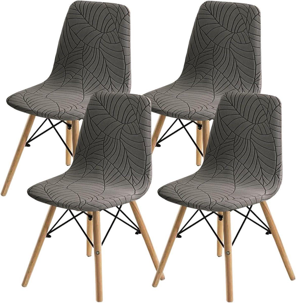 Eetkamerstoelsets voor 2/4/6, eetkamerstoelen van schelpschalen, moderne eetkamerstoelen tot het midden van de eeuw (1,4 stuks)