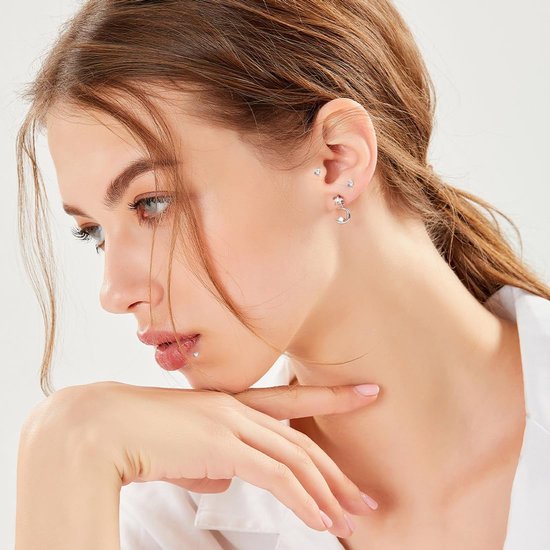 Chirurgisch staal, neuspiercing, oorpiercing, helix, kraakbeen, tragus, piercing, labret, lip, oorpiercing, neus, kraakbeen, oorbellen, piercing, 9 stuks — afbeelding 5