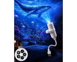 5-in-1 5D holografische sterrenprojector, 360° verstelbaar USB lamp met 5 films, slaapkamer sfeerlamp | Energieklasse A+++