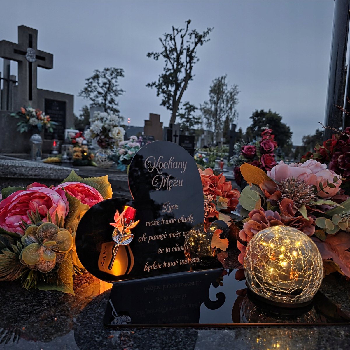 Zonne-LED Graflicht met "Lieve Man" Inscriptie - Herdenkingslicht