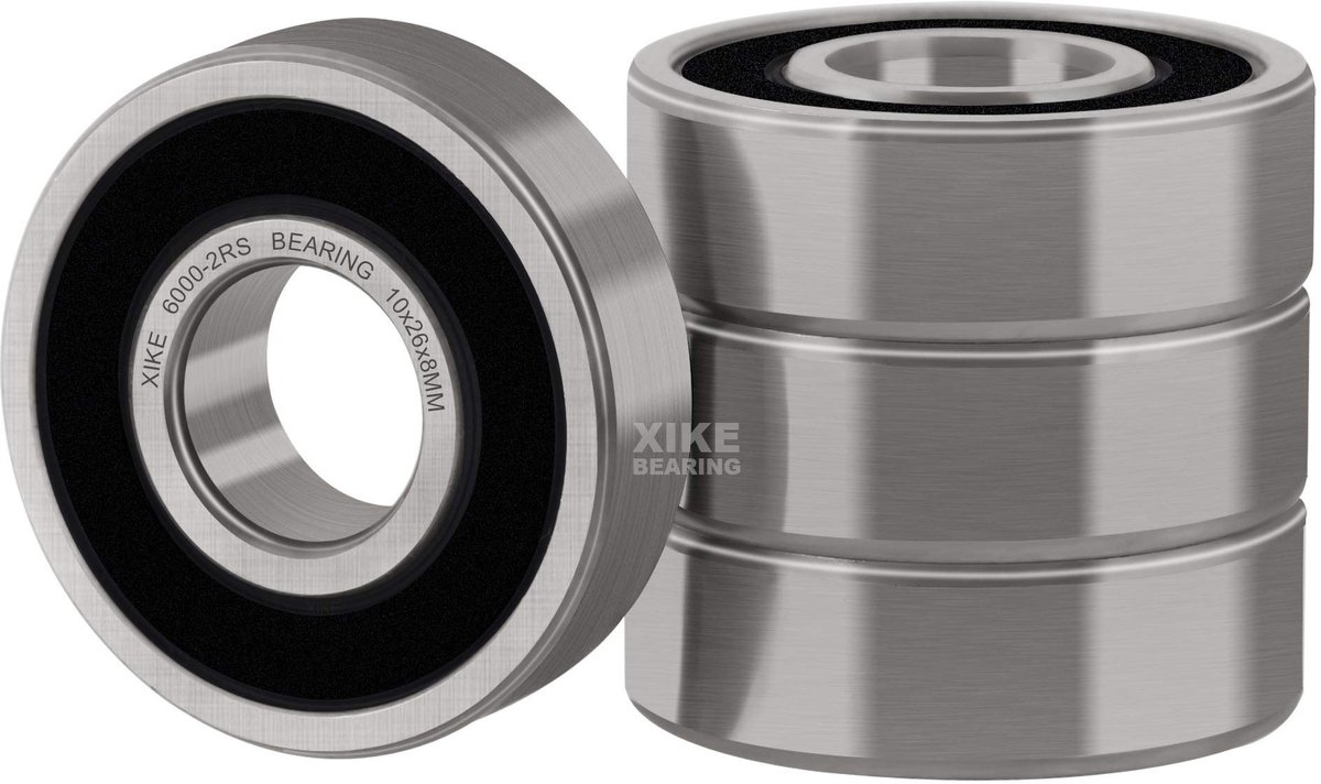 SolidKeus - 4 Stuks 6000-2RS Kogellagers 10x26x8mm met Dubbele Afdichting