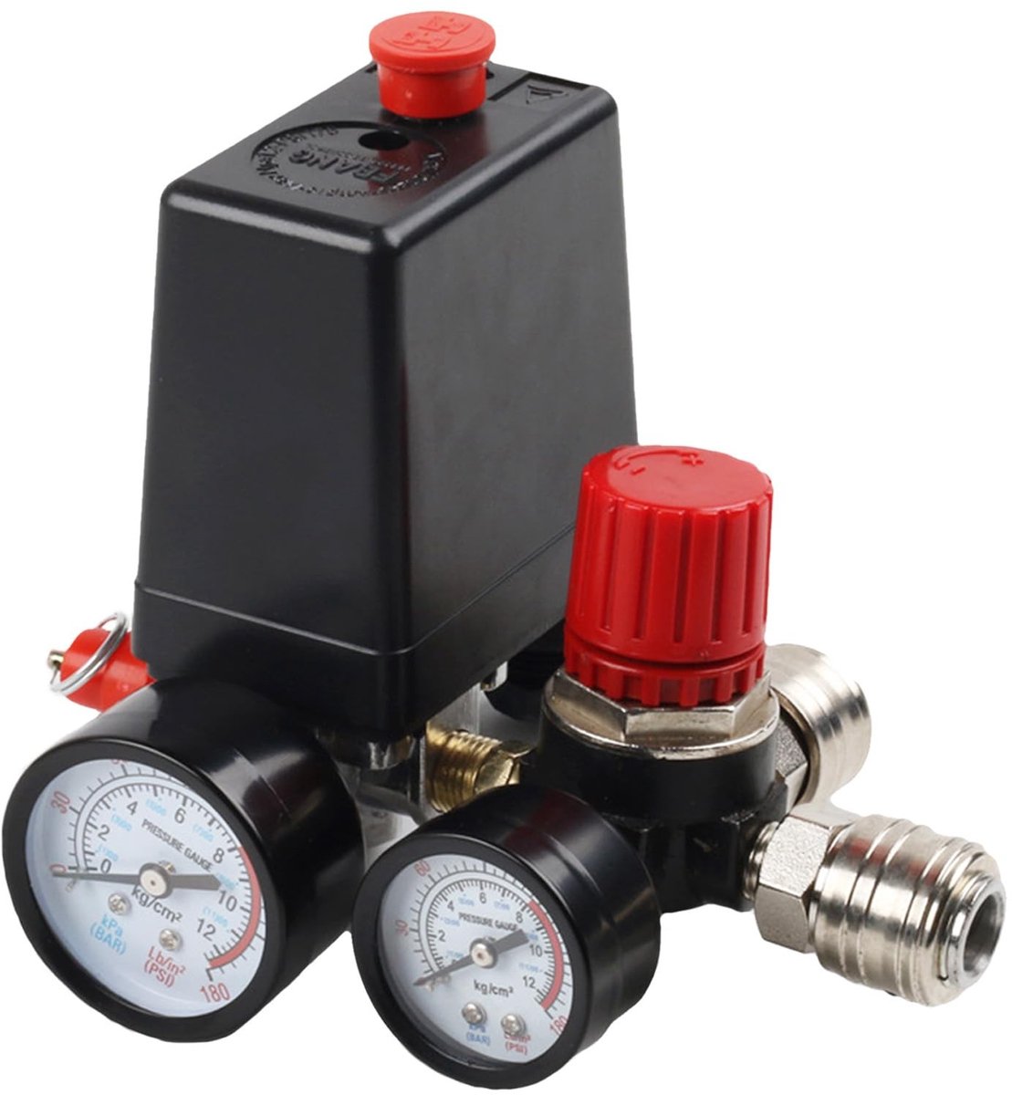SolidKeus - Drukregelaar voor Luchtcompressor met Druksensor en 2 Manometers