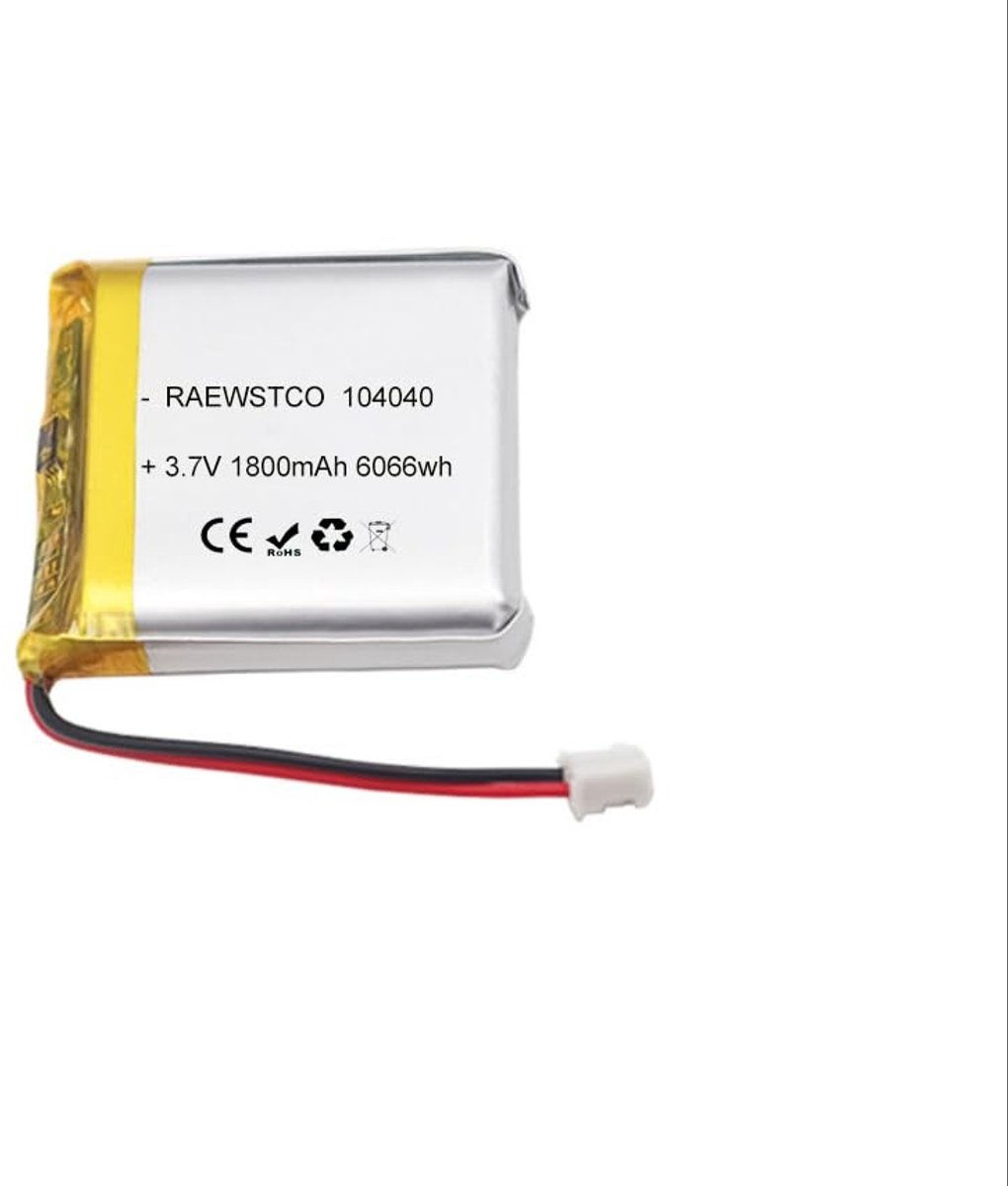 SolidKeus - Polymeer Lithium Batterij 3,7V 1800mAh voor Bluetooth Speakers en POS Apparaten