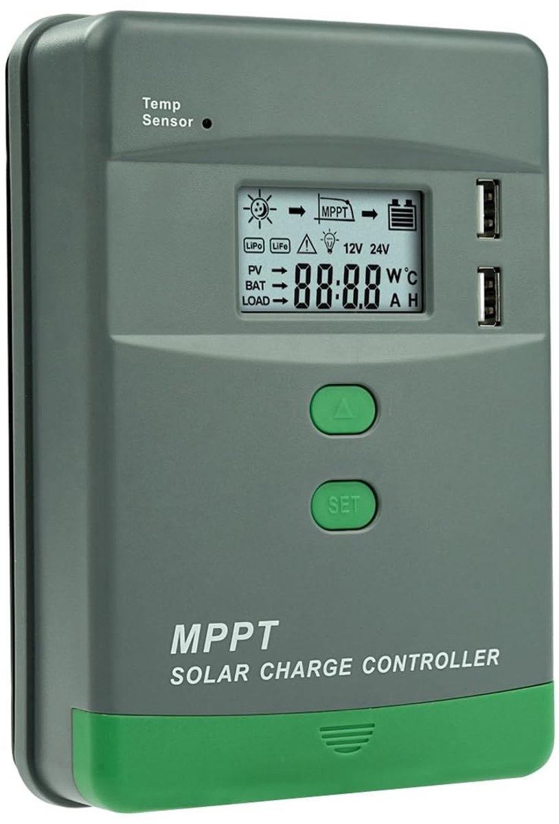 SolidKeus - 20A MPPT Zonnepaneel Controller met LCD Scherm