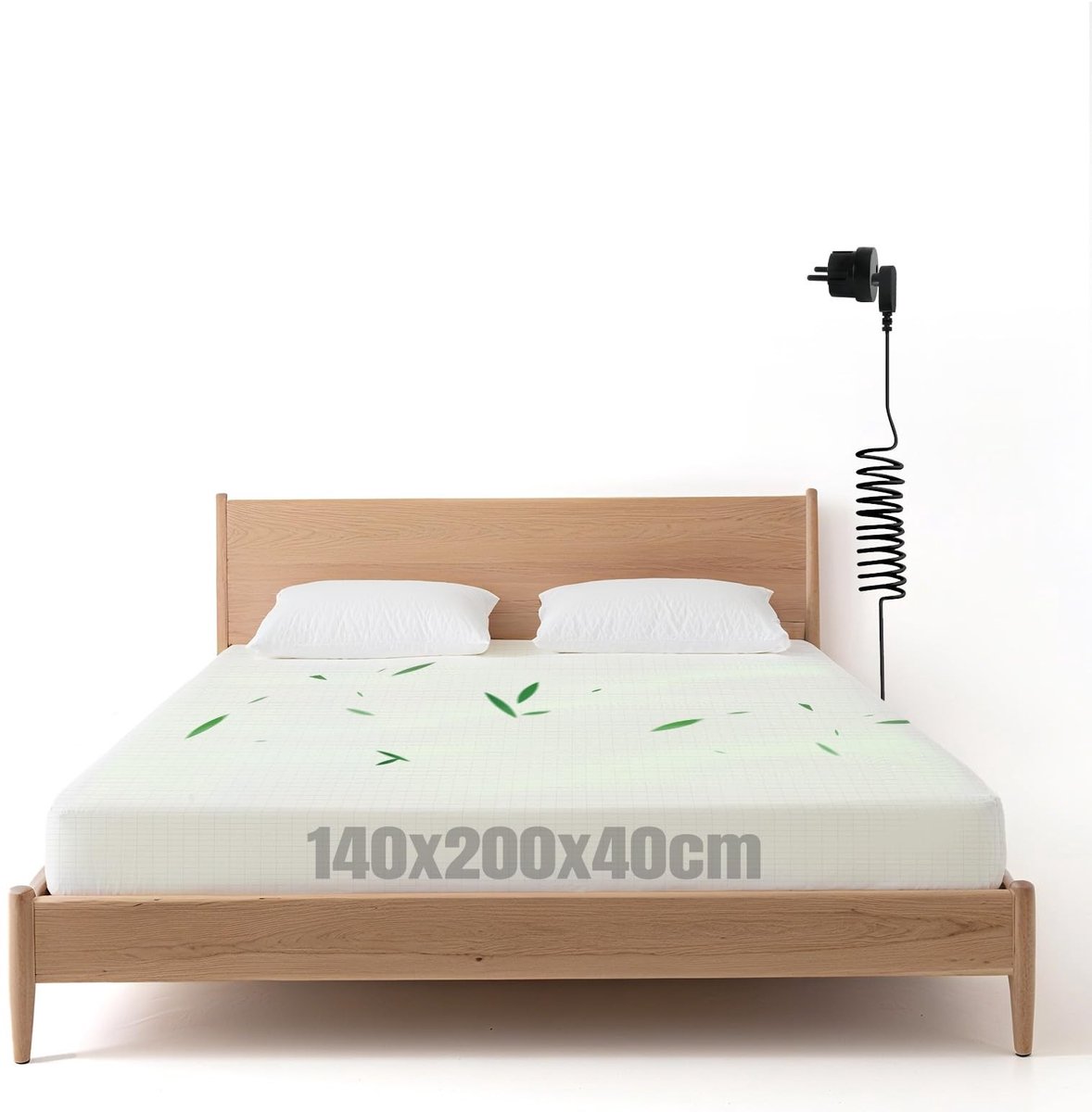 SolidKeus - Aarding Fitted Sheet 140x200 met Grondkabel voor Betere Slaap