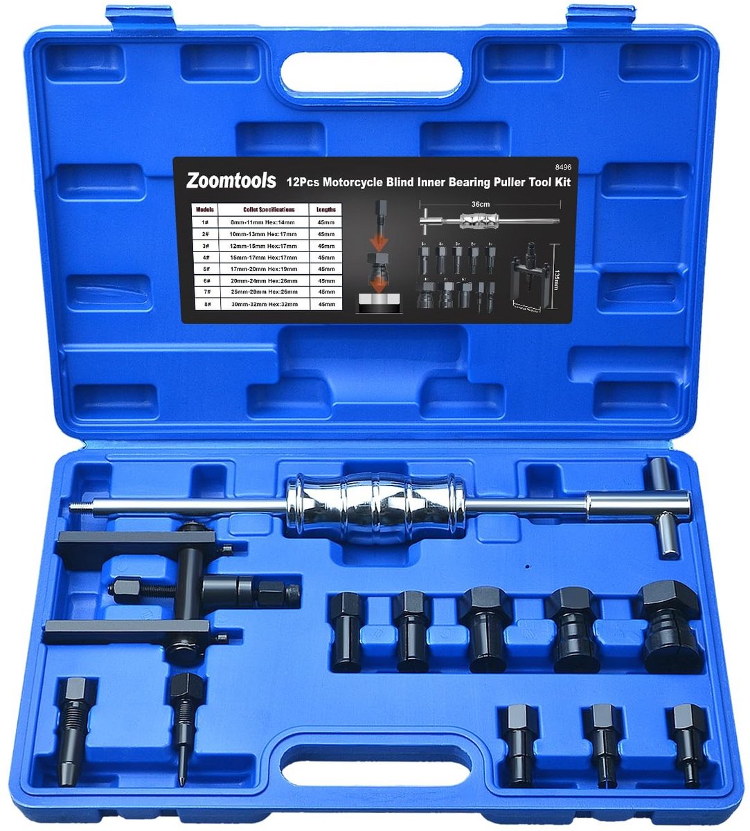 SolidKeus - 12-delige Binnenlagertrekker Set 8-32 mm