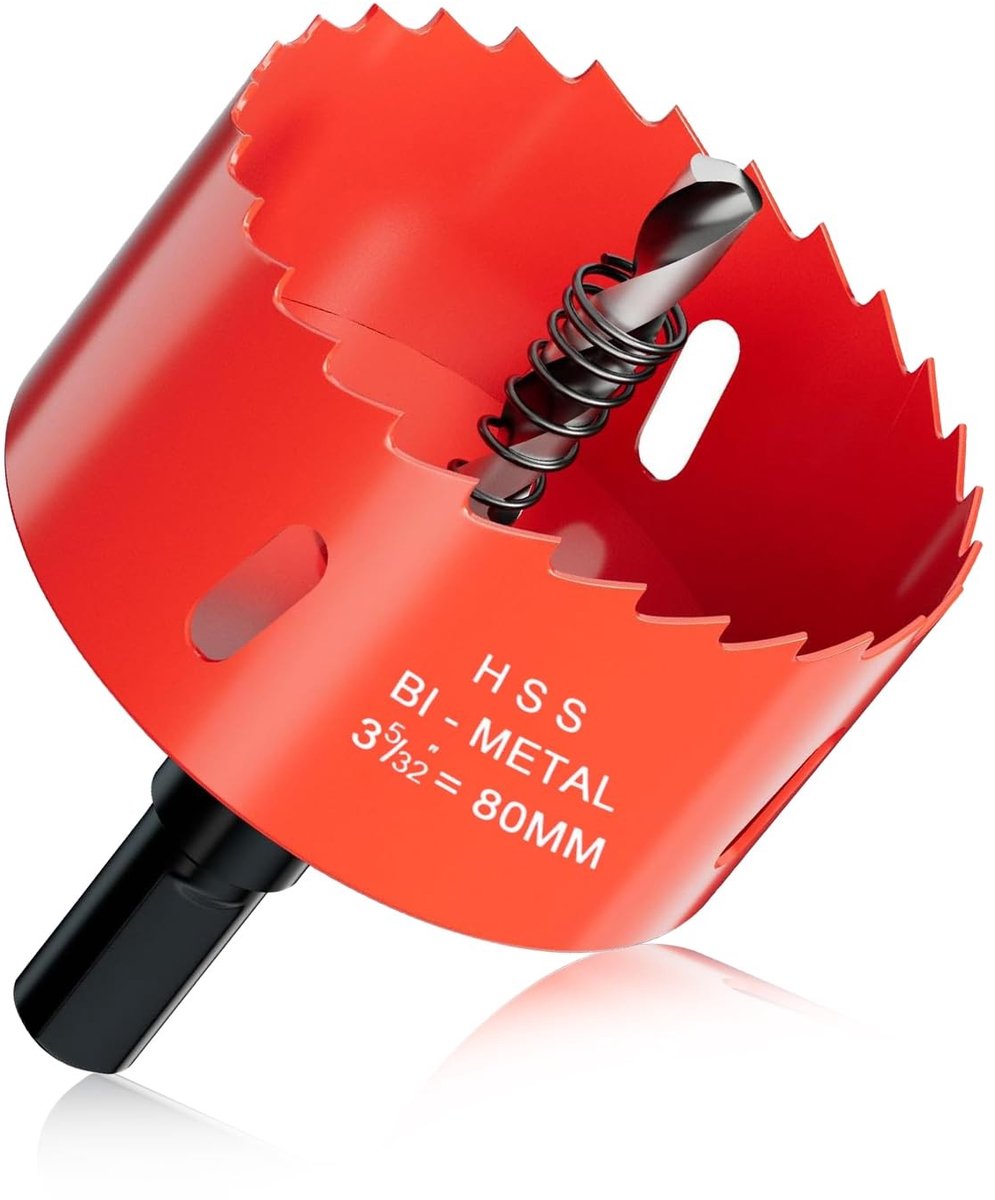 Omgoods - Bimetalen Boorbit, 80 mm, Voor Hout en Metalen