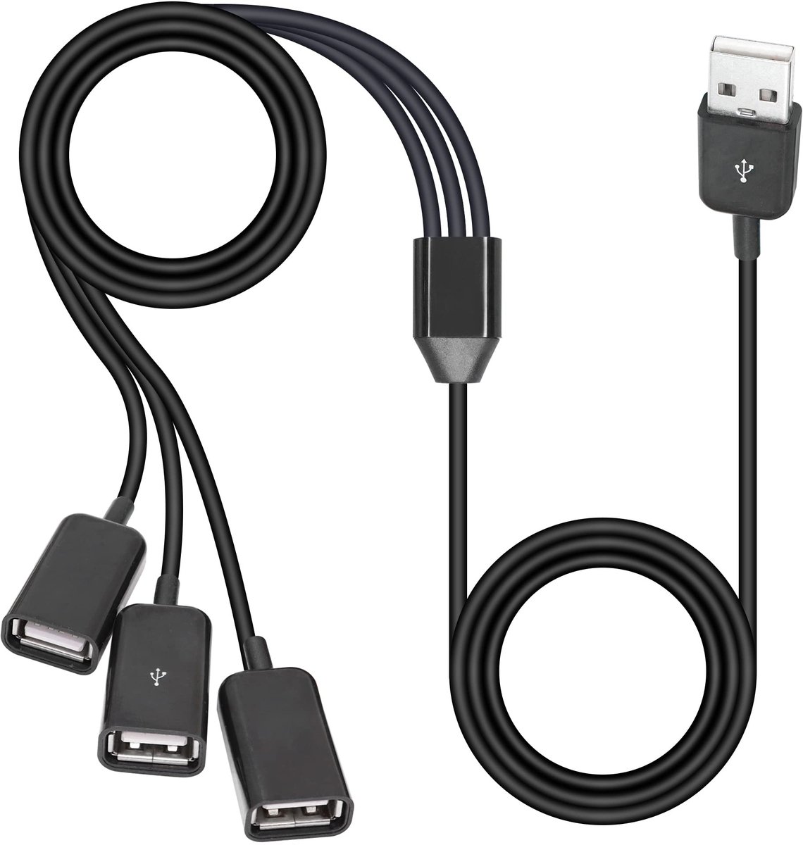 Omgoods - USB Splitter Y Kabel 3 in 1 voor Meerdere Apparaten