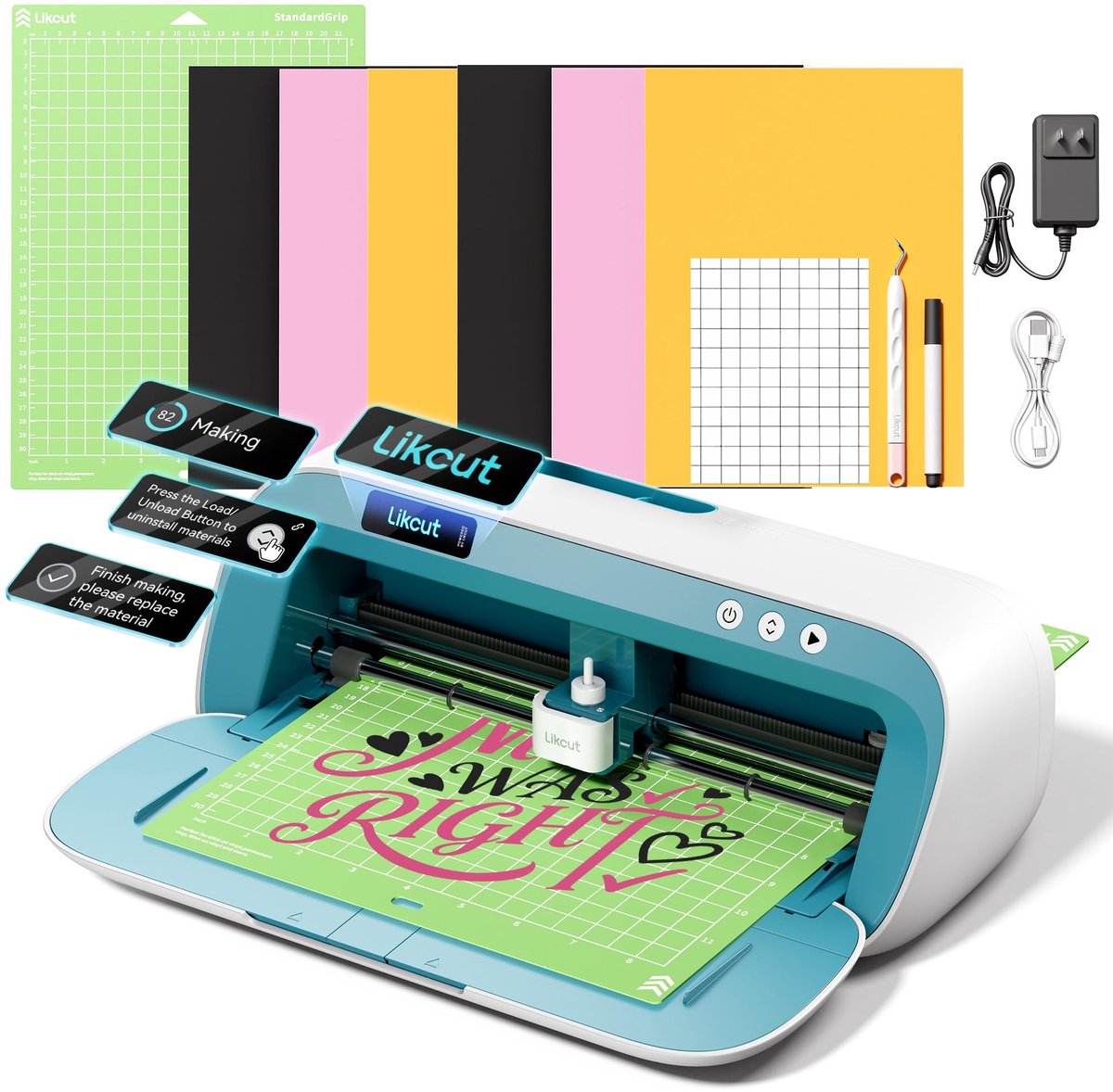 Omgoods - Knipmachine met Print en Snijfunctie, DIN A4 Hobby Plotter