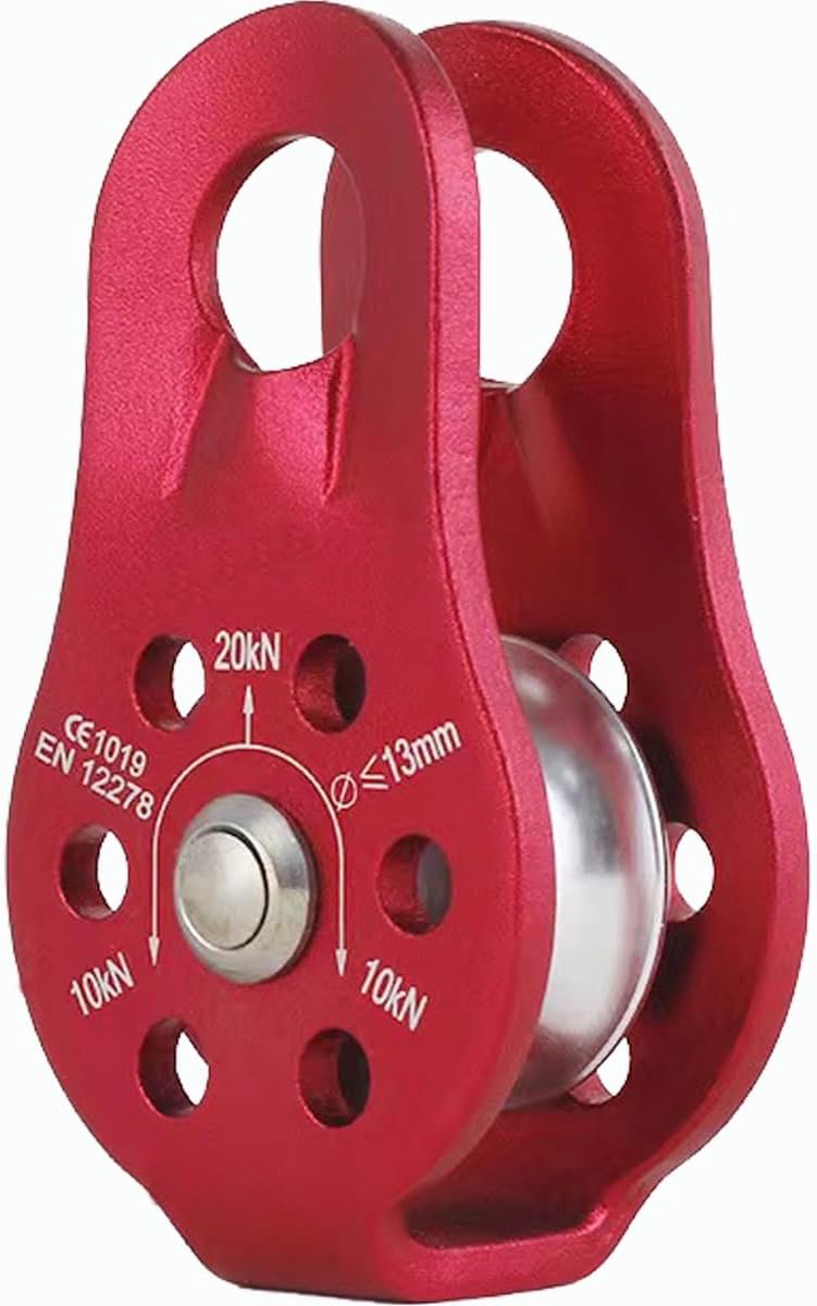 Katrol high-performance kabelrol van aluminiumlegering voor het klimmen van 12 mm eentouw-riemschijf blok voor 12 mm touwklimmen