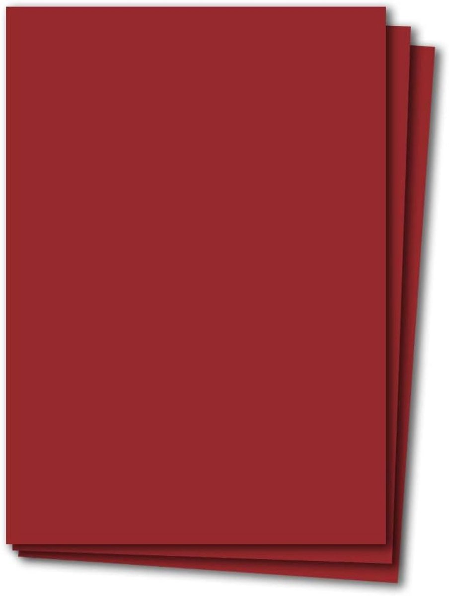 A4 vellen kleipapier - 240 g/m2 papieren vel briefblad knutselpapier 50 Bogen donkerrood