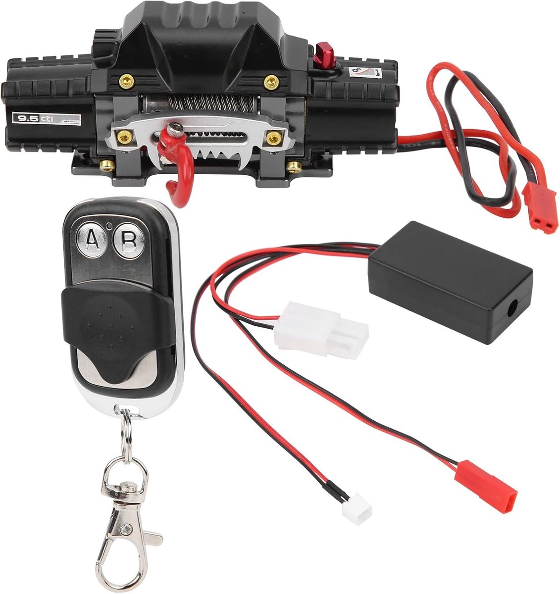 Automatisch liersysteem, gesimuleerde lierbesturing ontvangersysteem, draadloos dubbele motor, duurzaam metalen, voor TRAXXAS auto, model auto, buiten, race